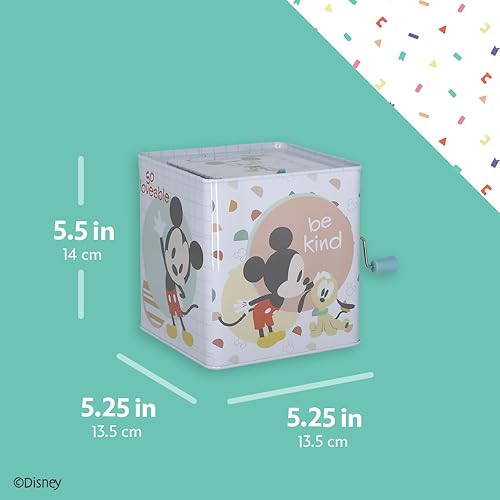Miniatura 4 de KIDS PREFERRED Disney - Juguete musical de Mickey Mouse Jack-in-The-Box para bebés, color blanco