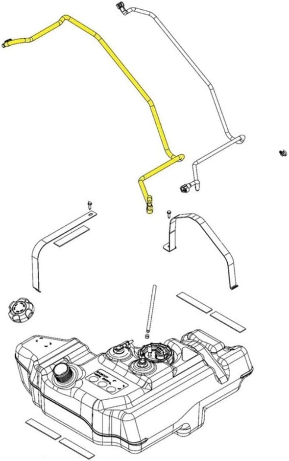 Fuel Line Assembly Replacement for Polaris RZR XP 900 (2011–2014) – Right Side Rail to Tank – Replaces 2521206