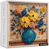 Flower Vase Puzzles for Adults 1000 Pieces, Larkipuzz Colorful Wildflower Jigsaw Puzzles Paper Art Pearl, Unique Impossible Spring Plant Theme as Wall Decor