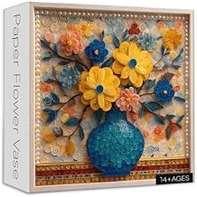 Flower Vase Puzzles for Adults 1000 Pieces, Larkipuzz Colorful Wildflower Jigsaw Puzzles Paper Art Pearl, Unique Impossible Spring Plant Theme as Wall Decor