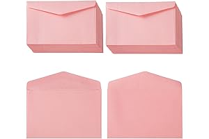 120 Mini Envelopes in Vibrant Pink Dotted with Adhesive for Easy Sealing