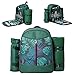 Große isolierte Picknicktasche mit Geschirr-Set für 4 Personen Picknick-Rucksack Picknick-Rucksack Tasche Kühltasche mit wasserdichten Fleecedecken Picknick-Set (grün)