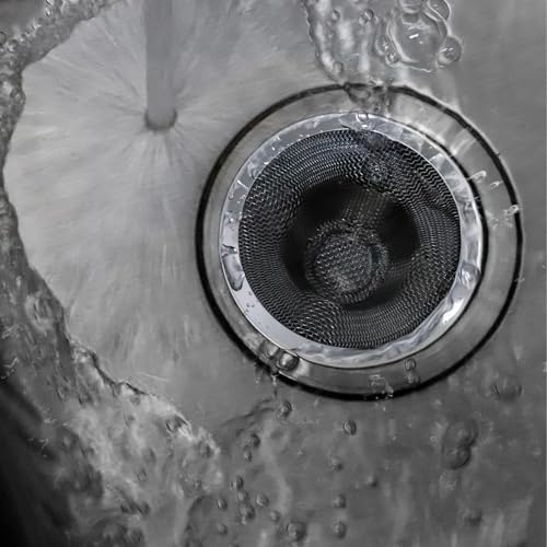 Nayyana 2 kleine Abfluss-Netzkörbe, Abflusssiebe für Badezimmerwaschbecken, Abfluss-Haarfänger für Wäsche, Wischbecken, Abfluss, Slop, Wohnmobil-Waschbecken, Edelstahl-Abflussfilter