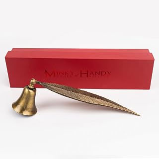 Bird Feather Candle Snuffer Brass, Big Leaf Wick Flame Extinguisher, Accessory for Candle Lovers (Antique)