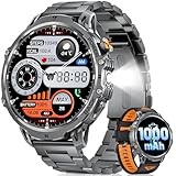 LIGE Smartwatch Herren 1000 mAh Akku/1.85‘’ HD Großes Display Smartwatch mit Anrufe...