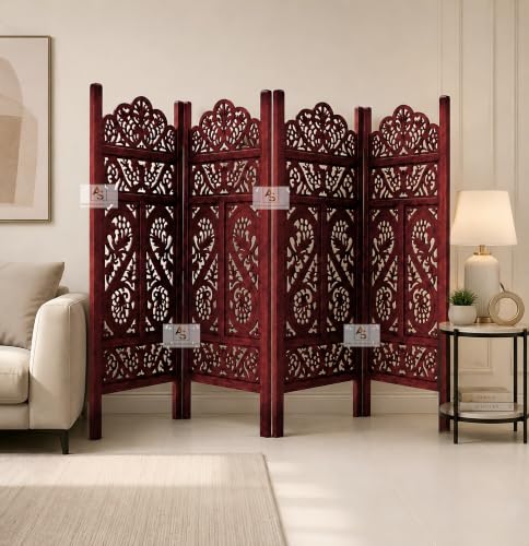 Image of Partition for Living Room,Divider,Partition Wall Divider Screen Separator, Wall Panel Divider for Hall | Bedroom |Office | Puja Room | Restaurant S Design (4 Feet 4 Panel)