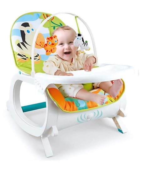 Magicwand Newborn-To-Toddler White Baby-Rocker Cum Bouncer with Vibrations & 12 Musical Rhymes