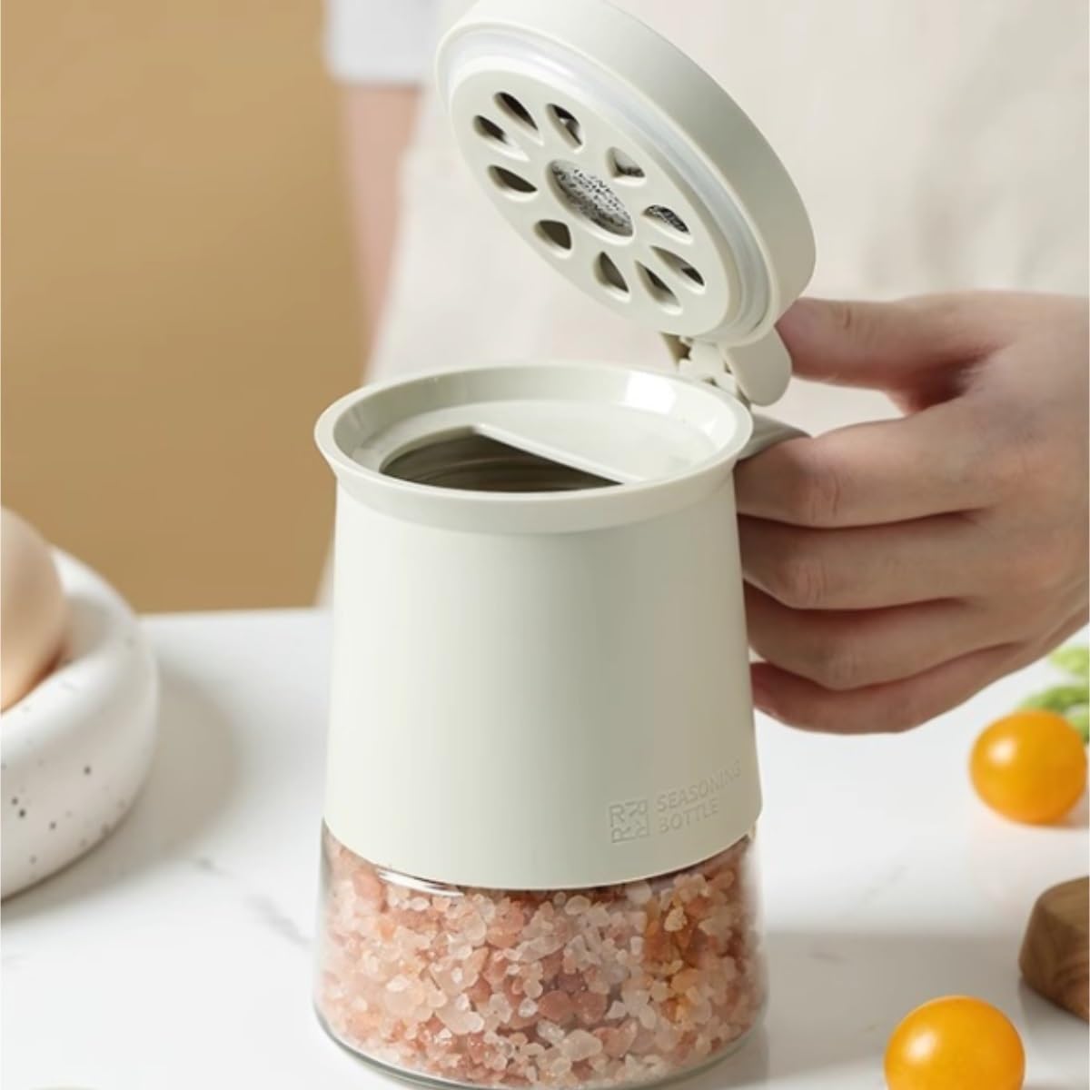 Dispensador automático de aceite y botella de vinagre, juego de 4 tarros de condimentos de cocina con recipiente de salsa de soja fácil de abrir/cerrar, perfecto para cocinar y aderezar en el hogar