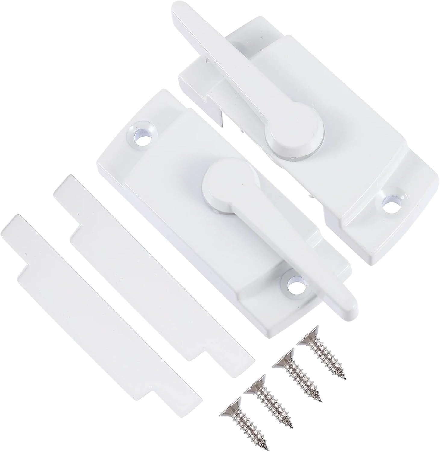 4 Set Zinc Alloy Sliding Door Window Latch Anti-Theft Push-Pull Buckle Crescent Lock Hardware Accessory