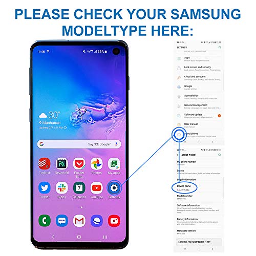 Mmobiel Dual Sim Card Slot Tray Holder Replacement Compatible With Samsung Galaxy S10E 2019 - Incl. Rubber Gasket And Sim Pin - White #TOP4