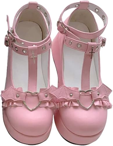 platform heart shoes