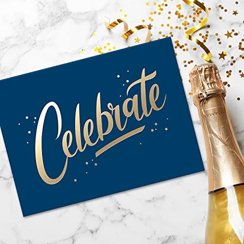 Set of 48 Congratulations Cards  Perfect for Graduation Greeting Cards  8 Gold Foil Congrats Design Assortment  With Envelopes and Box  4.25x5.75