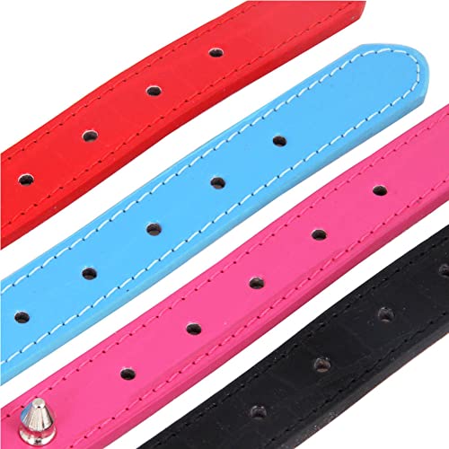 Yiwong Bullet Nail Rivet Dog Collar, Spiked Leather Dog Collar, Leather Collar with Rivets, Medium Pit Bull, English Bulldog - Image 3