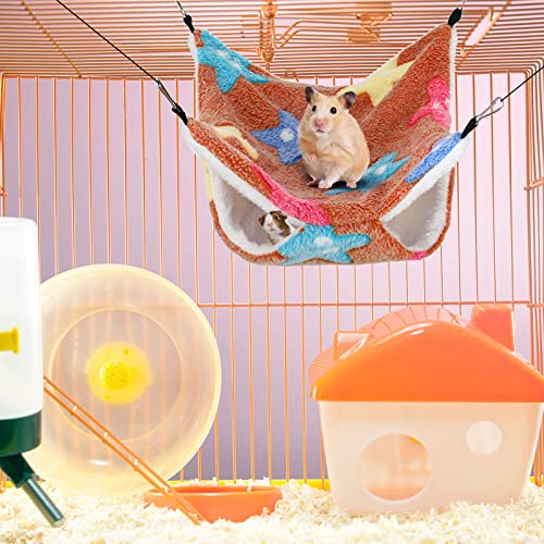 Sadnyy 8 Pcs Guinea Pig Rat Hammock For Cage Small Animal Hammock Ferret Hammock Double Layer Ferret Bed Pet Cage Hanging Hammock For Chinchilla Rat Reptiles Parrot Sugar Glider Ferret Squirrel #TOP5