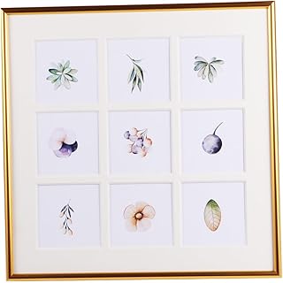 DECHOUS フォトフレーム 9面 コンパートメント 壁掛け 卓上両用 額縁 写真ホルダー 家庭用リビング 書斎 オフィス装飾用 1枚 耐摩耗性素材使