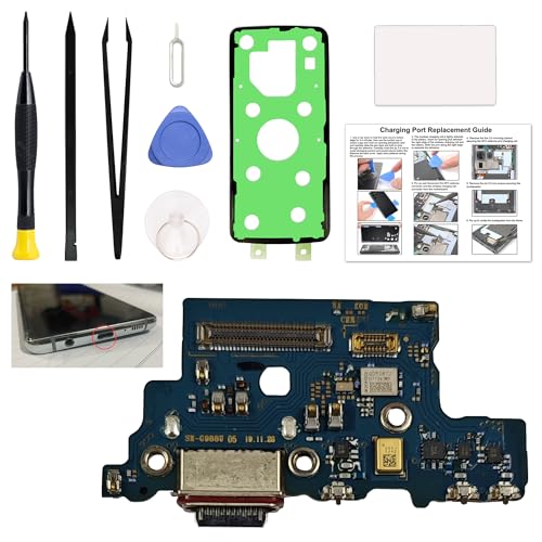 Charging Port Replacement Kit Compatible with Galaxy S20 Ultra 5G US Version, SM-G988U, SM-G988U1, SM-G988W Dock Board USB-C Connector, with Instruction Manual, Toolkit