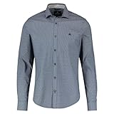Stylischer Haifischkragen LERROS - Herren Langarmhemd mit Minimal-Alloverprint (23N1343), Größe:XL, Farbe:Navy (485)