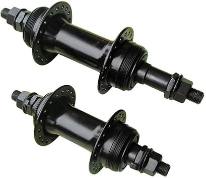 1 Pair of 36 Hole Front and Rear Disc Brake Wheel Hub Hollow Shaft Kit,Compatible with 6-Bolt Disc Brake Through Shaft,Suitable for Mountain Bikes,Confident Car Wheel Hub.-Black