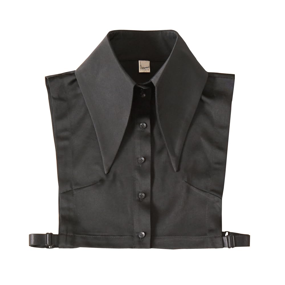 Elegtiskas Women's A-Black Detachable Dickey Collar Blouse Half Shirt False Collar For And Girl (A-Black)