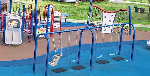 Playsafer Heavy Duty Commercial Rubber Playground Mat for Slides and Swings | 1.5