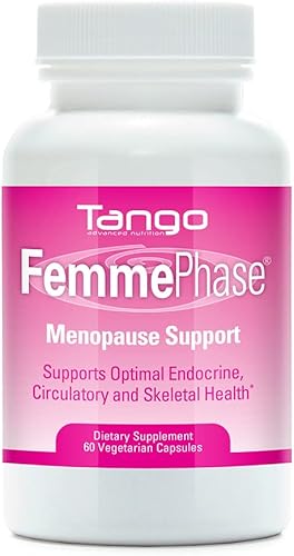 FemmePhase Fórmula avanzada de apoyo a la menopausia suplemento herbario totalmente natural para sofocos, calambres, fatiga, sudores nocturnos y