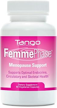 FemmePhase Advanced Menopause Support Formula All-Natural Herbal Supplement for Hot Flashes, Cramps, Fatigue, Night Sweats, and Mood Changes 60 Vegetarian Capsules