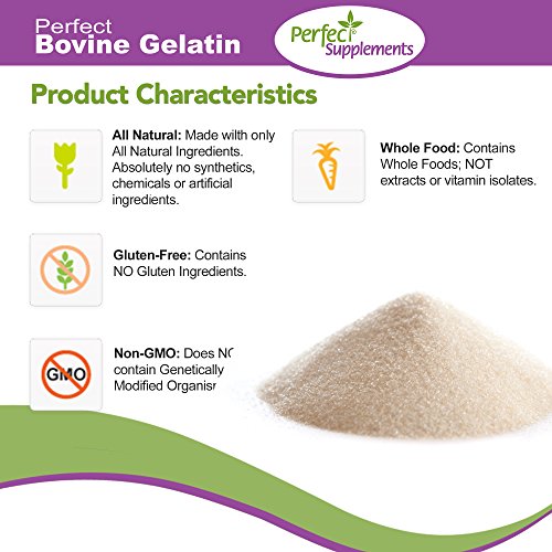 Perfect Supplements – Perfect Bovine Gelatin – 660 Grams – 100% Beef Gelatin Collagen Protein – Supports Healthy Skin & Joint Health - Thumbnail 4