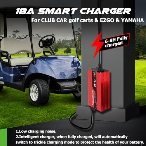 Ebusin 36 Volt 18A Golf Cart Battery Charger For Club Car,Ezgo & Yamaha(Lead-Acid),18 Amp Smart Charger With Trickle Charge thumb #1
