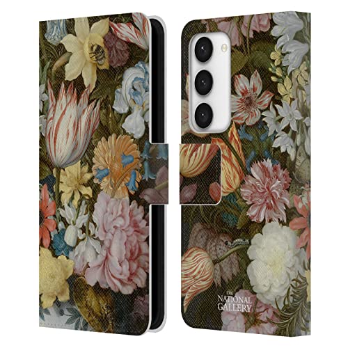 Funda Samsung S23 5G tipo libro antiarañazos con tarjetero y arte floral