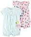 Carter's Baby Girls 2-Pack Romper, Bird/Butterfly, 18 Months