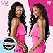 Sensationnel Instant Weave Half Wig - 24 Synthetic Blendwig Adjustable Drawstring for Seamless Hair Blending (1B OFFBLACK)