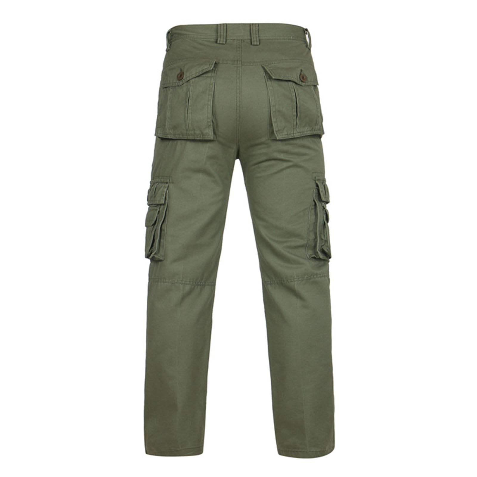 Modische Herren-Freizeithose mit Knöpfen Taschen, Lange Cargo-Hose
