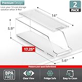 Sorbus Soda Can Organizer for Refrigerator Stackable Can Holder Dispenser with Lid for Fridge, Pantry, Freezer – Holds 12 Cans Each, BPA-Free, Clear Design, (2-Pack)