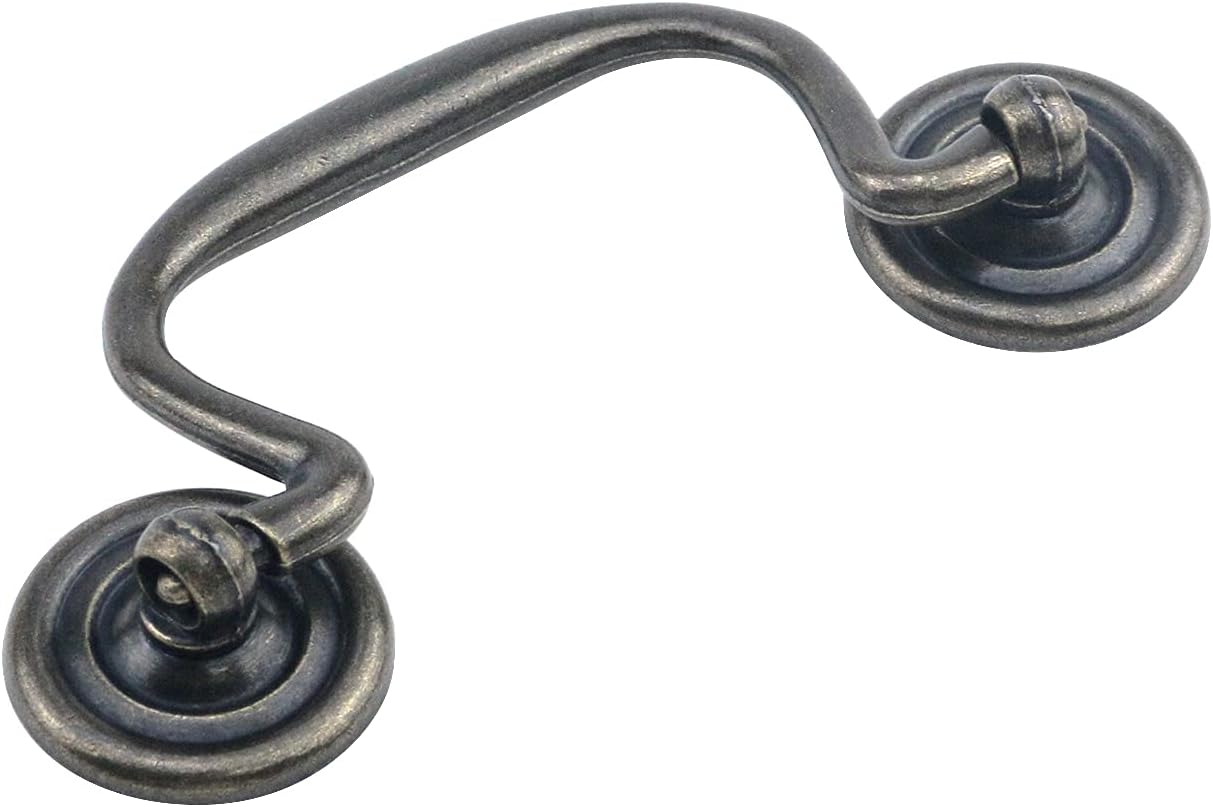 MY MIRONEY 4PCS Antique Bronze Drop Swing Handles, 3.23" Hole Centers image 4