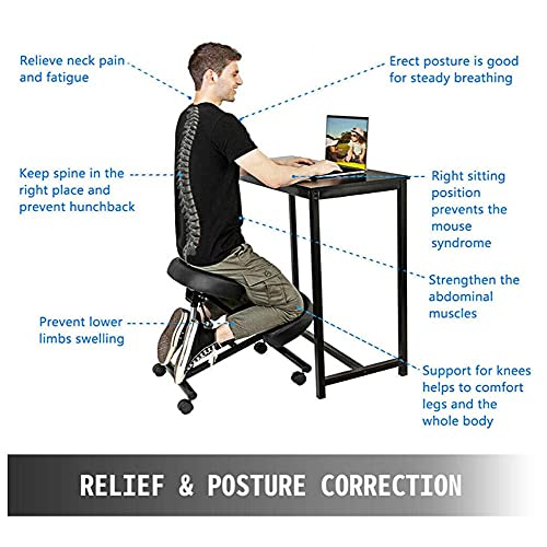 Weng-Long Ergonomic Kneeling Chair, Adjustable Stool For Home And Office Improve Your Posture ，Thick Comfortable Cushions (Color : B) #TOP2