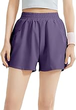 Luella Women's Polyester Spandex Dry Fit Activewear Shorts with Side Pockets and Built in Inner Tights