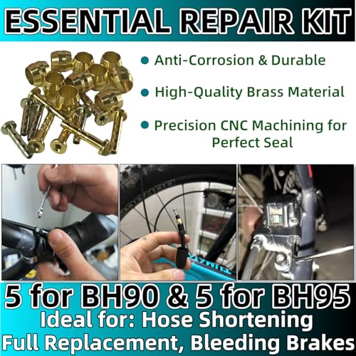 image for Zijipjy 10-Pack Bicycle Hydraulic Disc Brake Olive and Barb Insert Kit