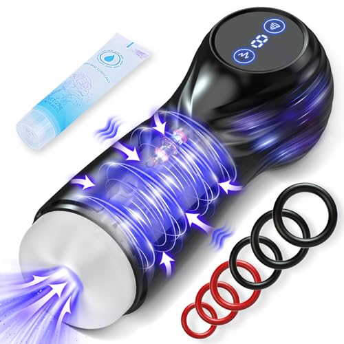 Masturbatori maschili Sex Toys per Uomini - Masturbtore per Uomini con 7 Vibrazione &...