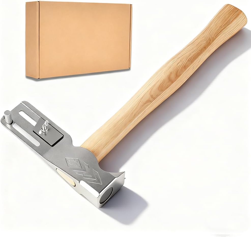 Coma 2025 New Magnetic Roofing Hammer, Ergonomic Magnet Roofing Hatchet, Built-in Utility Knife and Nail Claw,For Quickly Installing Nails And Removing Tiles, A Magical Roof Repair Tool