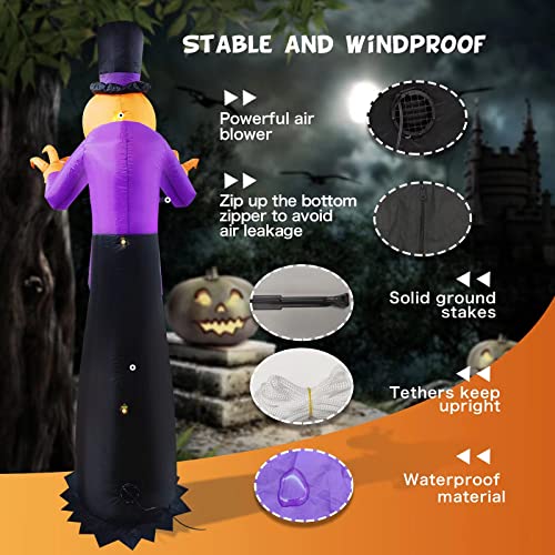Halloween Inflatables Decorations, 6Ft Pumpkin Witch Halloween Decorations Outdoor With Built-In Led Lights, Halloween Home Decor For Yard, Lawn, Garden #TOP2