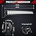 YITAMOTOR 42 Inch 400W Curved LED Light Bar Spot Flood Combo Offroad Lights with 12V Wiring Harness for Truck, Jeep, SUV, UTV, Boat