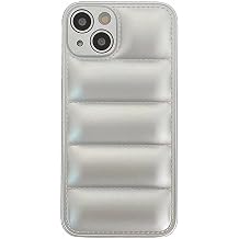 Case for iPhone 17 Pro Max,Luxury Down Pure Jacket Soft Unzip Sofa Silicone Puffer Touch Cloth Portection Shockproof Girls Women Phone Case for iPhone 17 Pro Max,6.9 inch 2025 Silver