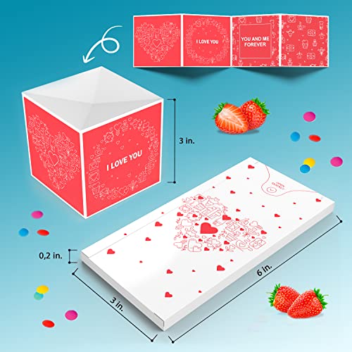 &laquo;BOOM&raquo; Exploding Confetti Love Card &ndash; I Love You, Romantic Surprise Valentine Card, Mom, Dad, Wife, Him, Her, Girlfriend, Boyfriend
