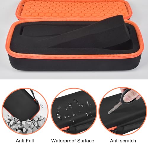 Wireless Microphone Case for JBL Wireless Two Microphone System DIY Foam Also Fits for Singing for TONOR for Shure for Bietrun for ALPOWL, Recivers, Audio Cable, Power Cord(Box Only)- Small (Orange) - Thumbnail 4