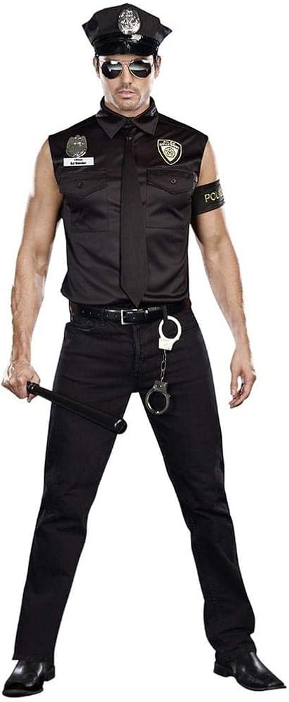 Dreamgirl Men's Dirt Cop Officer Ed Banger Costume: Clothing