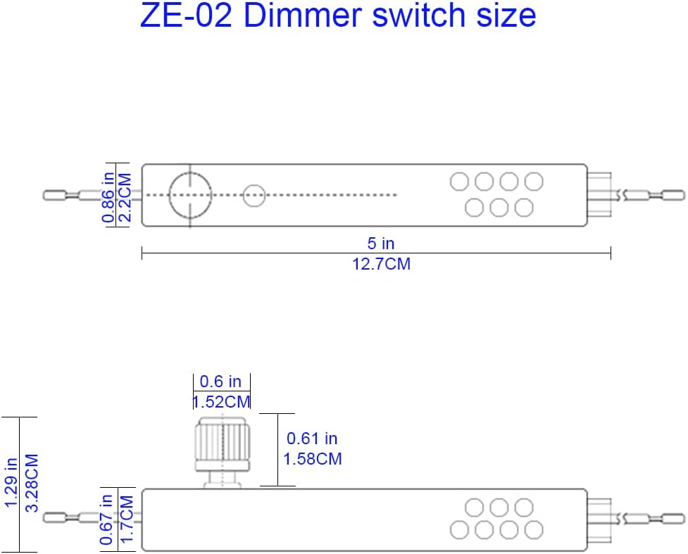 LED Rotary Dimmer Switch for Floor Lamp, Incandescent, Halogen Lamps (Knobs with 4 Colors)