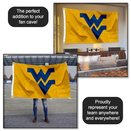 WVU Mountaineers Blue Garden Flag – Officially Licensed NCAA, Double-Sided, 13x18 Inches - View #8