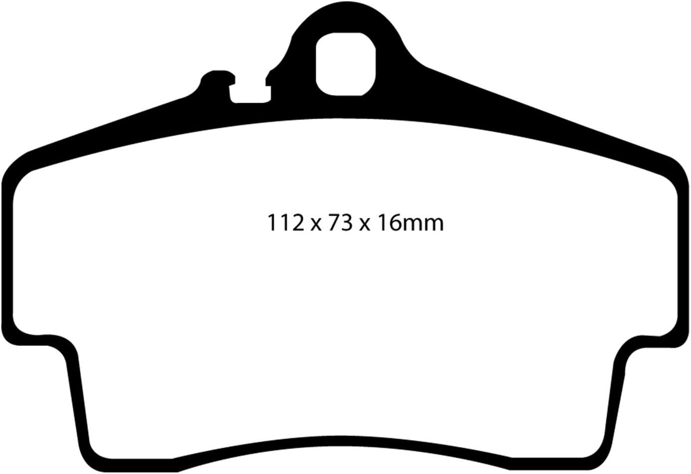 EBC Brakes Redstuff 3000 Series Sport Brake Pad Set DP31208C to Fit PORSCHE