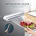 Refillable Magnetic Plastic Wrap Dispenser With Slide Cutter, Sturdy Food Cling Film Cutter, Press and Seal Wrap, 12