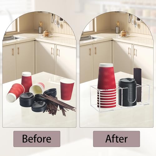 image for Beitiny Coffee Cup Holder for Countertop, Acrylic Coffee Bar Accessori